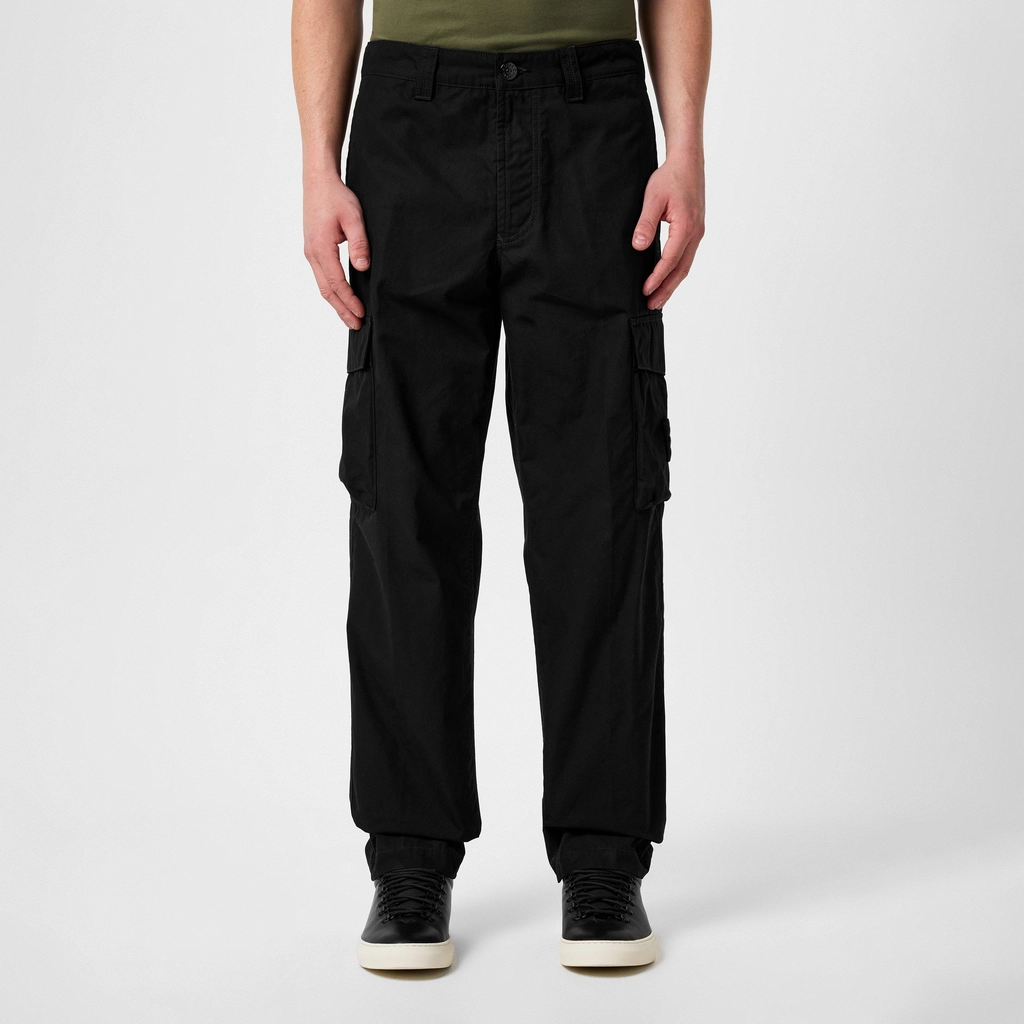 Stone Island Ghost Badge Cargo Trousers - Black V0029